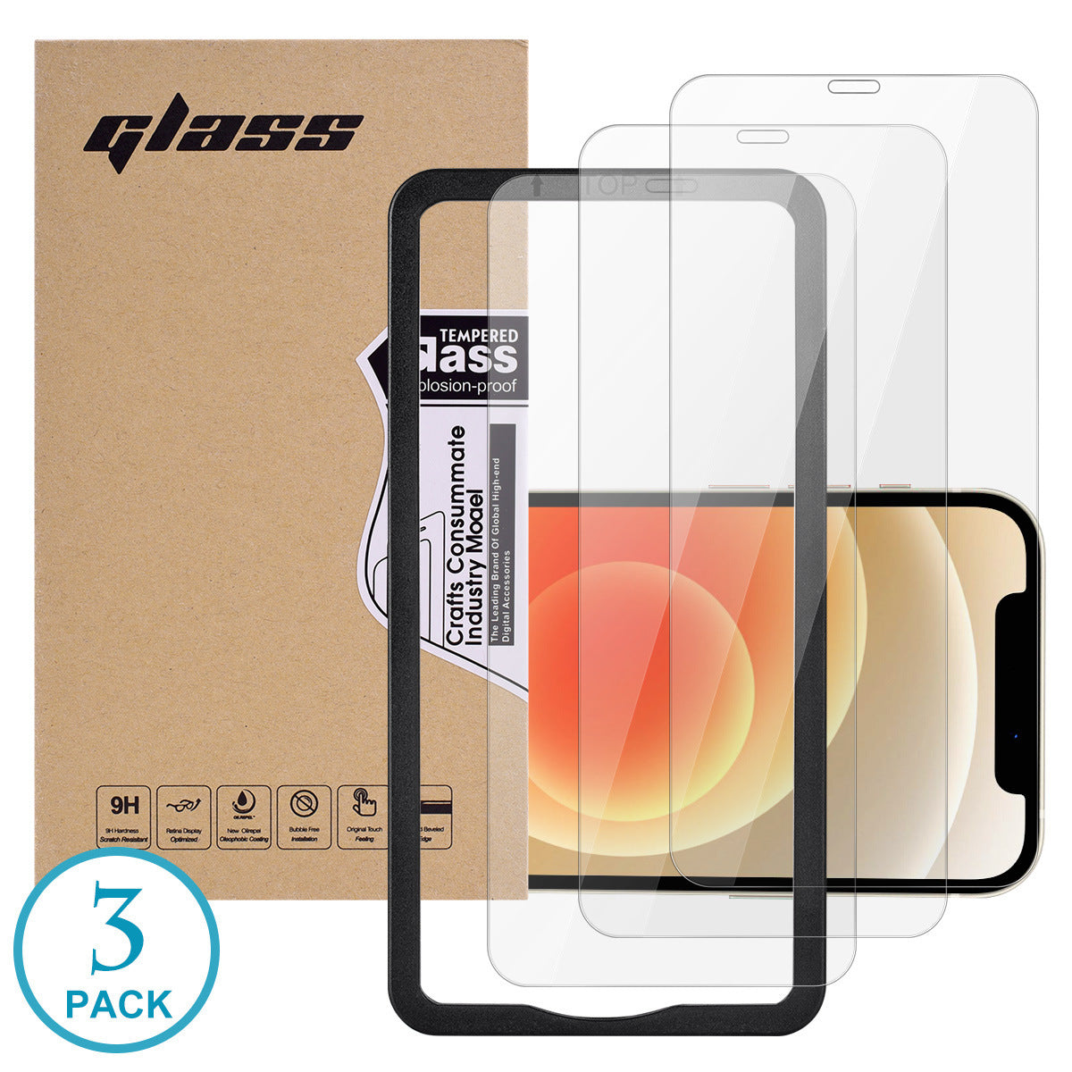 Tempered Glass Screen Protector for iPhone 16 Pro/Pro Max