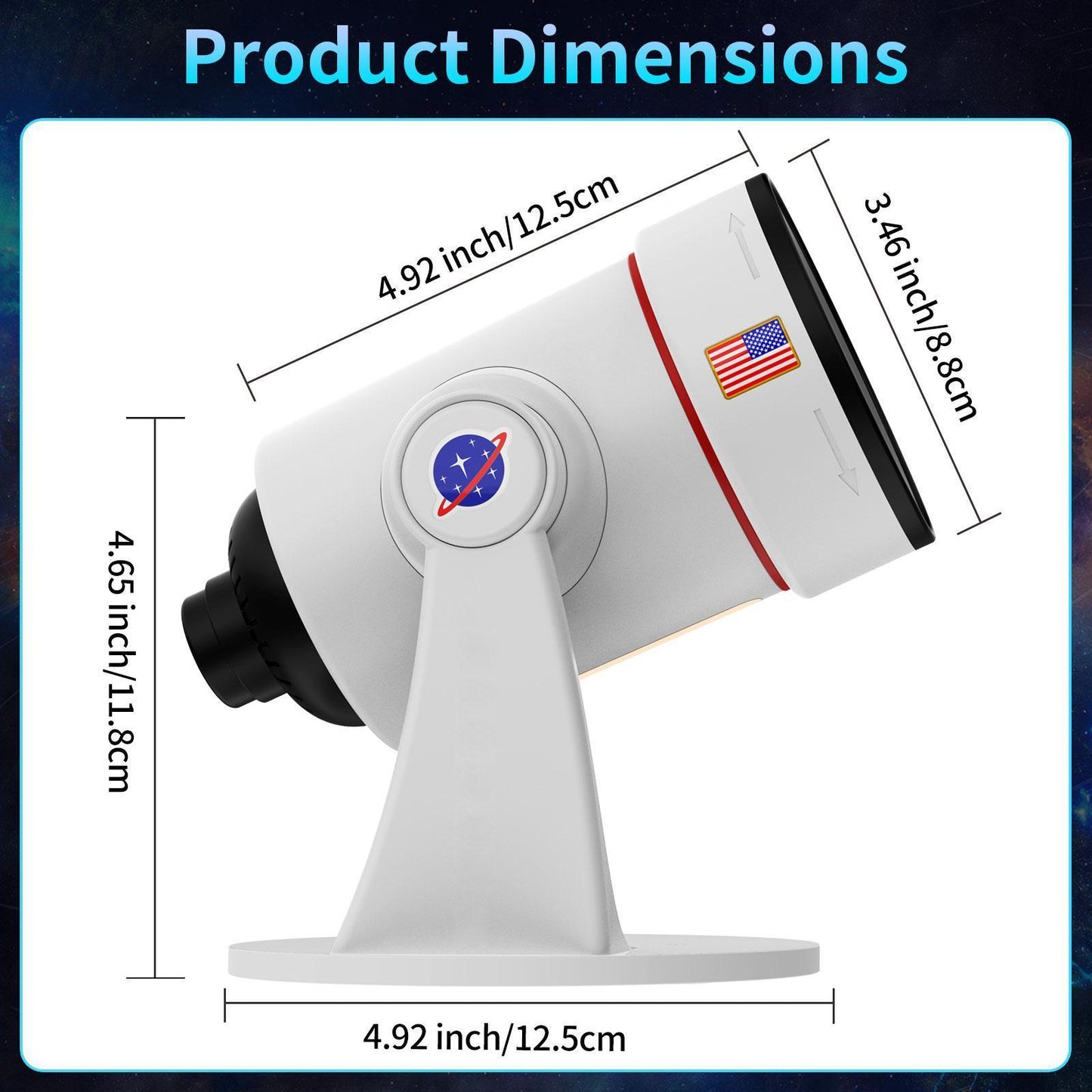 2025 Upgraded Version Galaxy Planet Projector HD High Brightness Wide Projection