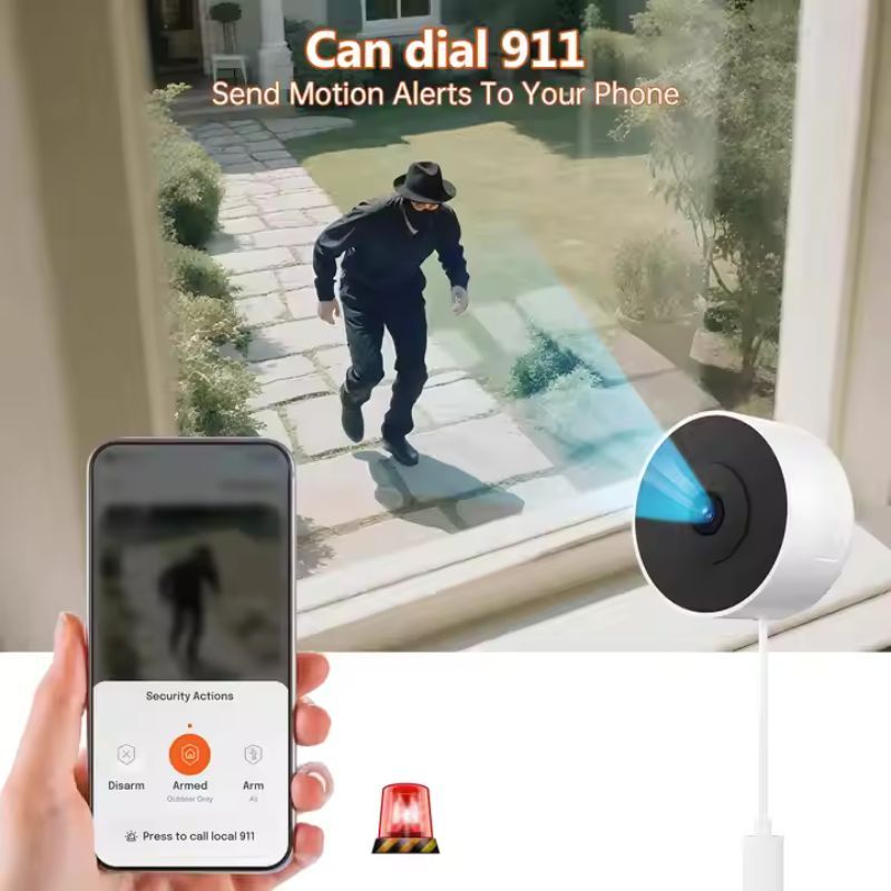 Window Security Camera Night Vision Motion Detection with WiFi