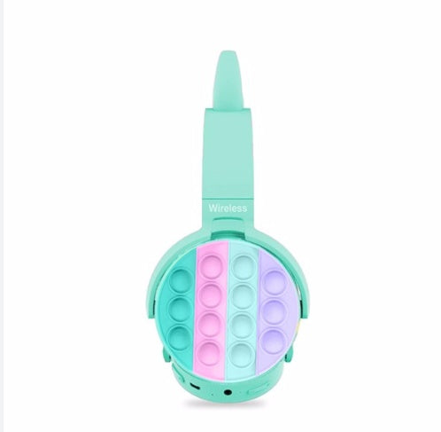 Kids Cat Head Phone with Push Pop Fidgets