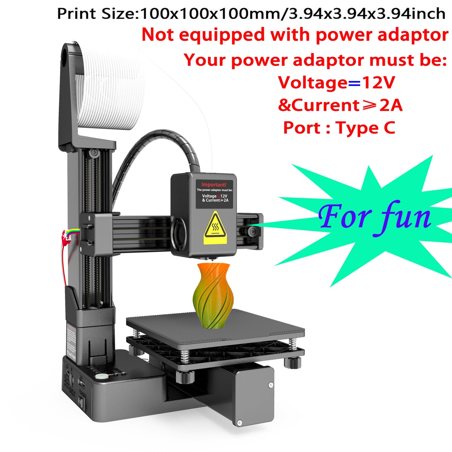 Easy Threed K10 Entry Level 3D Printer 175mm