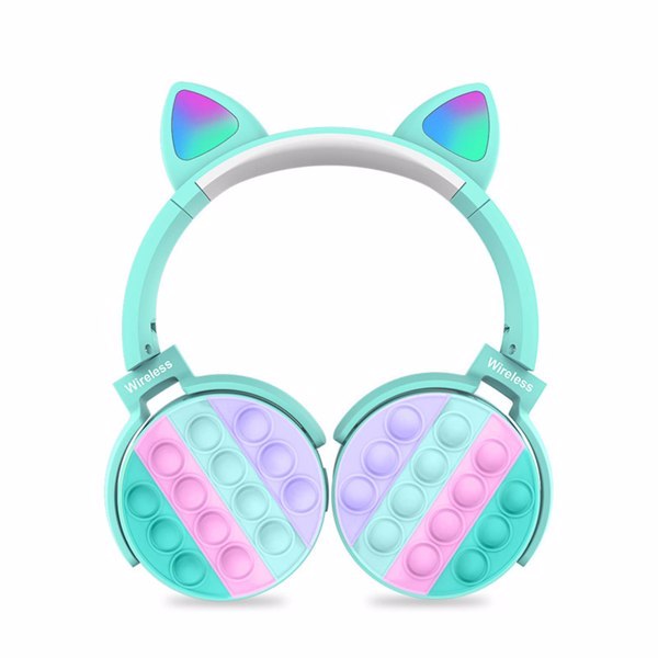 Kids Cat Head Phone with Push Pop Fidgets