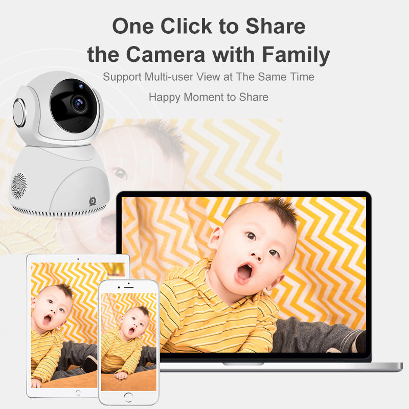 Wireless 360° Panoramic WiFi Camera, HD 1080P