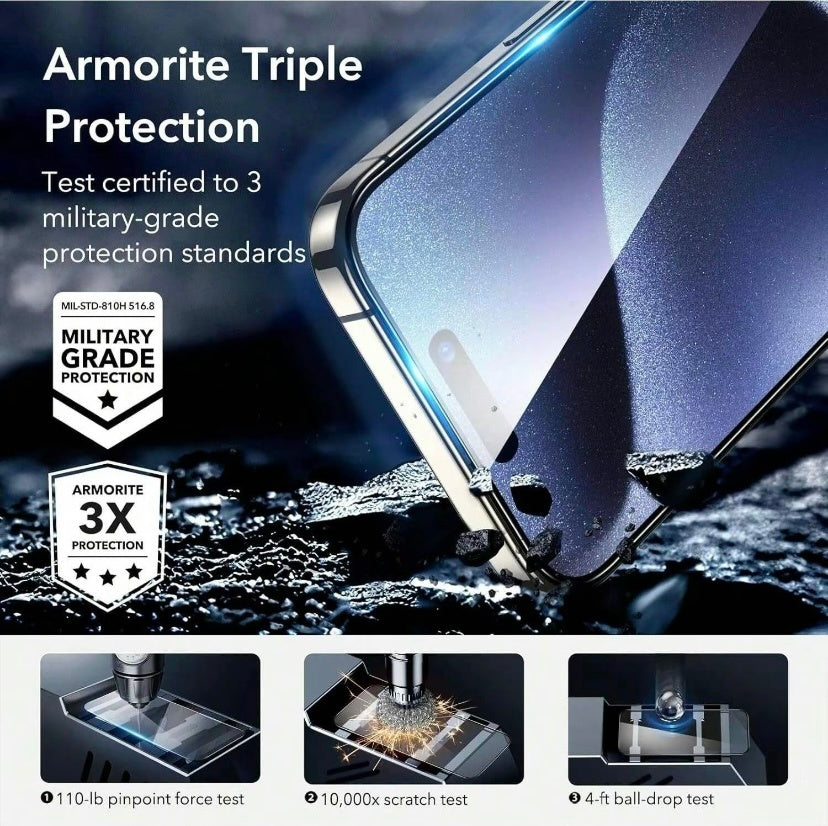 2 Pack Tempered Glass Anti Spy Privacy Screen Protector For Phone 14, 15 Plus, Pro, Pro Max