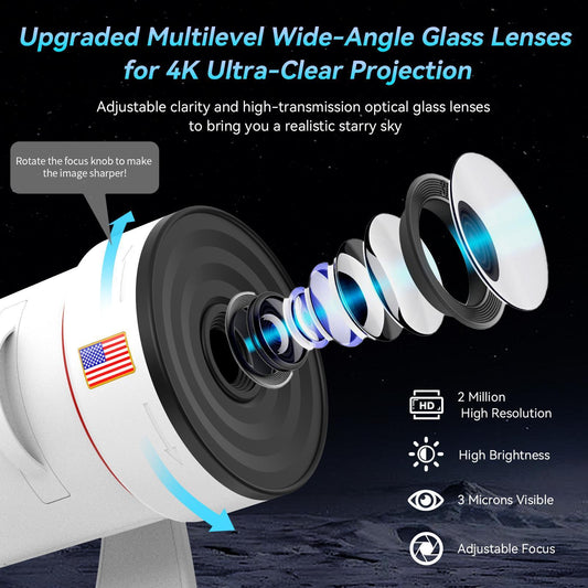 2025 Upgraded Version Galaxy Planet Projector HD High Brightness Wide Projection