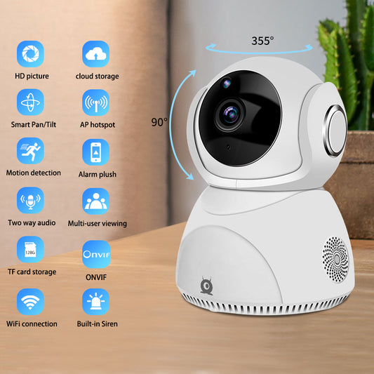 Wireless 360° Panoramic WiFi Camera, HD 1080P